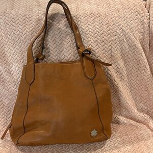 Vince Camuto Tan Leather Shoulder Bag